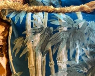 Pair of fringed bamboo motif pillows from Bergdrf Goodman  $180 for the pair