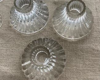 Set of three Baccarat candleholders $140