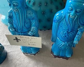 Antique pair of wise men 10.5" h $280