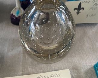 Humppila glass vase for sale during in person shopping Friday and Saturday