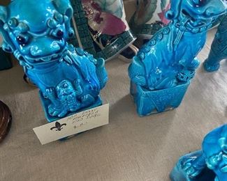 Pair of 10" Foo dogs antique $180