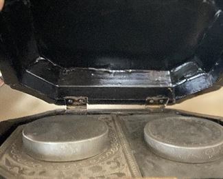 interior of the tea caddy