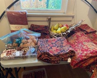 linens and great napkin rings for sale during in person shopping Friday and Saturday