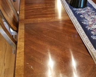 Inlaid wood on Dining Room Table