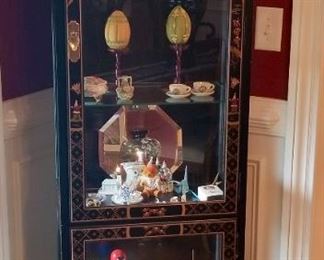 Jasper Furniture Chinoiserie Curio Cabinet - (2) Available - $250 each - 20" x 12" x 71"