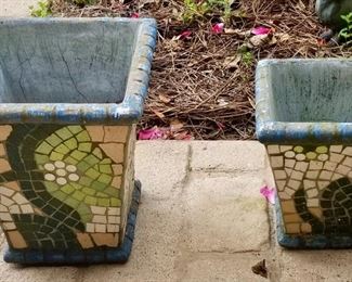 Mosaic Tile Planters - Large $30, Small $20