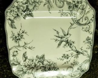 222 Fifth China - Adelaide Grey-  (8) Dinner Plates, (8) Salad Plates - $4/piece