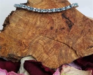 Aquamarine .925 Silver Bracelet