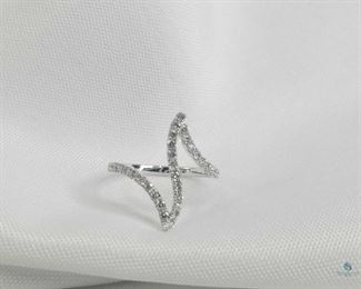 Unique Diamond 14K White Gold Ring