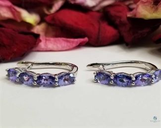 Tanzanite .925 Silver Earrings