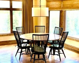 Round Dining Table $599, Set of 6 Dining Chairs $900,