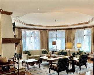 Sofa $599 Each (Dimensions 83 3/4" Long) , Stone Coffee Table (42" x 54") $299 As is                                   Accent Chairs $199 each, Old Hickory Buffet/Server with Handles $999 (45 1/2" H  x 47" L x 23" H)