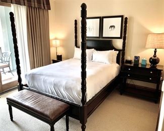 Farmhouse Bed (mattress not included) $450, Bedside Table with Drawers $399