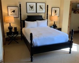 Queen Farmhouse Bed (mattress not included) $450, Bedside Table $199