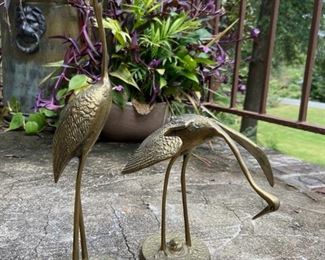 Vintage brass cranes