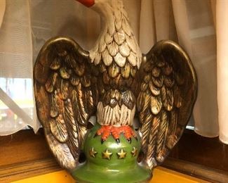Hand painted vintage ceramic Eagle 