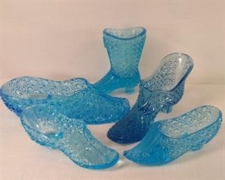 Mixed Maker Glass Shoe Collection in Blue