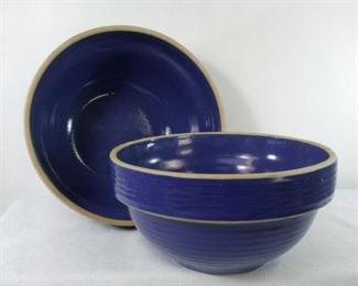 Stoneware Blue Bowls