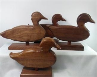 Handmade wooden duck art by Stan Fitz of Rockford