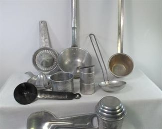 Vintage aluminum kitchen utensils