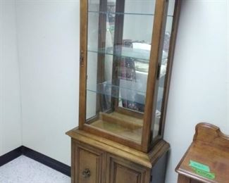 Curio Cabinet with Mirror and Light