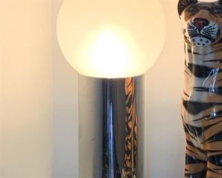 LOT #110 - $150 - Large Mid Century Modernist Orb Lamp (approx. 35" H)