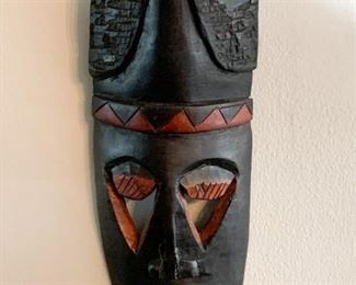 LOT #123 - $15 - Wood Carved Tribal Wall Mask