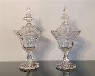 Matching Pair of Vintage Covered Candy Dishes (Not available for online purchase.)