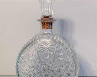 LOT #163 - $15 - Vintage Pressed Glass Decanter