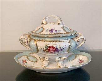 LOT #176 - $150 - Small Hand Painted French Tureen