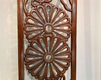 LOT #181 - $995 - Fabulous Vintage King Size Wood Carved Headboard (82" L x 81" H), John Widdicomb Gallery for Wilson-Jump