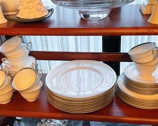 LOT #202 - $100 - Royal Worcester Bone China (White with Silver Trim)
