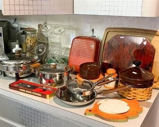 Pots & Pans, Cutlery, Cutting Boards, Kitchen Accessories, Etc.