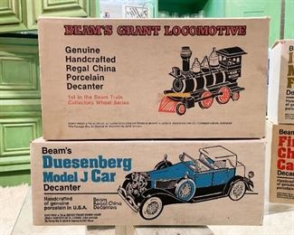 Beam's Decanters (Grant Locomotive, Dusenberg Model J Car)