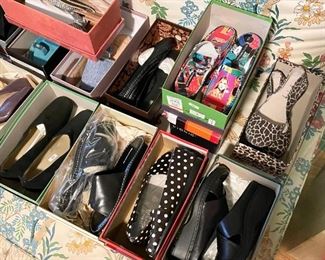 A Large Selection of Women's Shoes -most have never been worn - (sizes range from 8 to 9-1/2, with the majority being size 9)