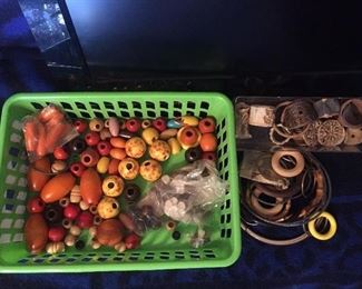 Vintage macrame supplies.