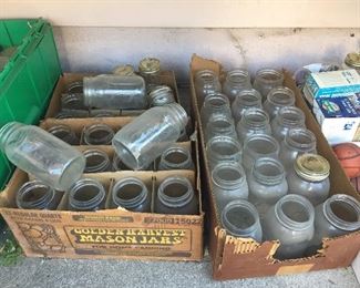 Tons of canning jars.