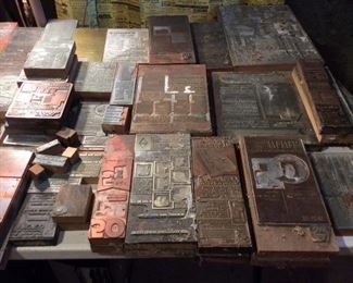 vintage printing blocks
