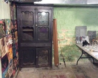 old and needs love.  Kitchen wood cabinet