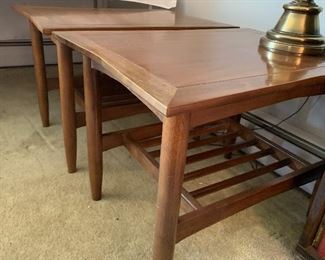 Pair of mid century end tables; very nice condition 