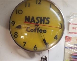 Nash's coffee clock, lights up