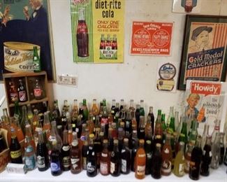 Antique soda pop bottles. 