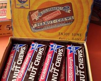 Goldenberg, delicious peanut chews!! Completely full display box