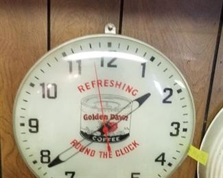 Golden Dawn advertising clock