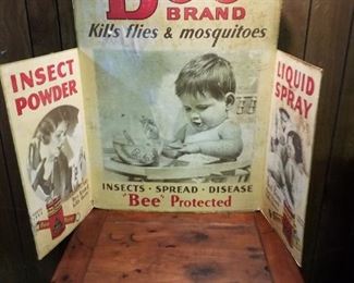 Bee Brand cardboard advertisement 
