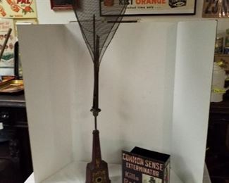 Antique mechanical fly swatter shoo fly