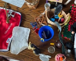 Lots of Breyer riders and accessories. 