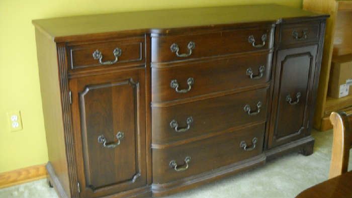 beautiful mahogany table, chairs and buffet in incredible condition.  Made in 1951.