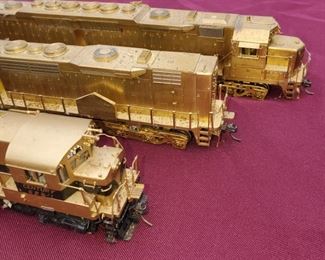 Gold-Color Metal Trains