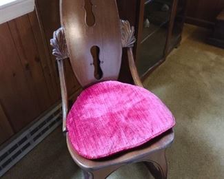 Antique Velvet Rocking Chair